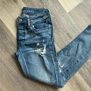 Distressed “Tom girl” Jeans